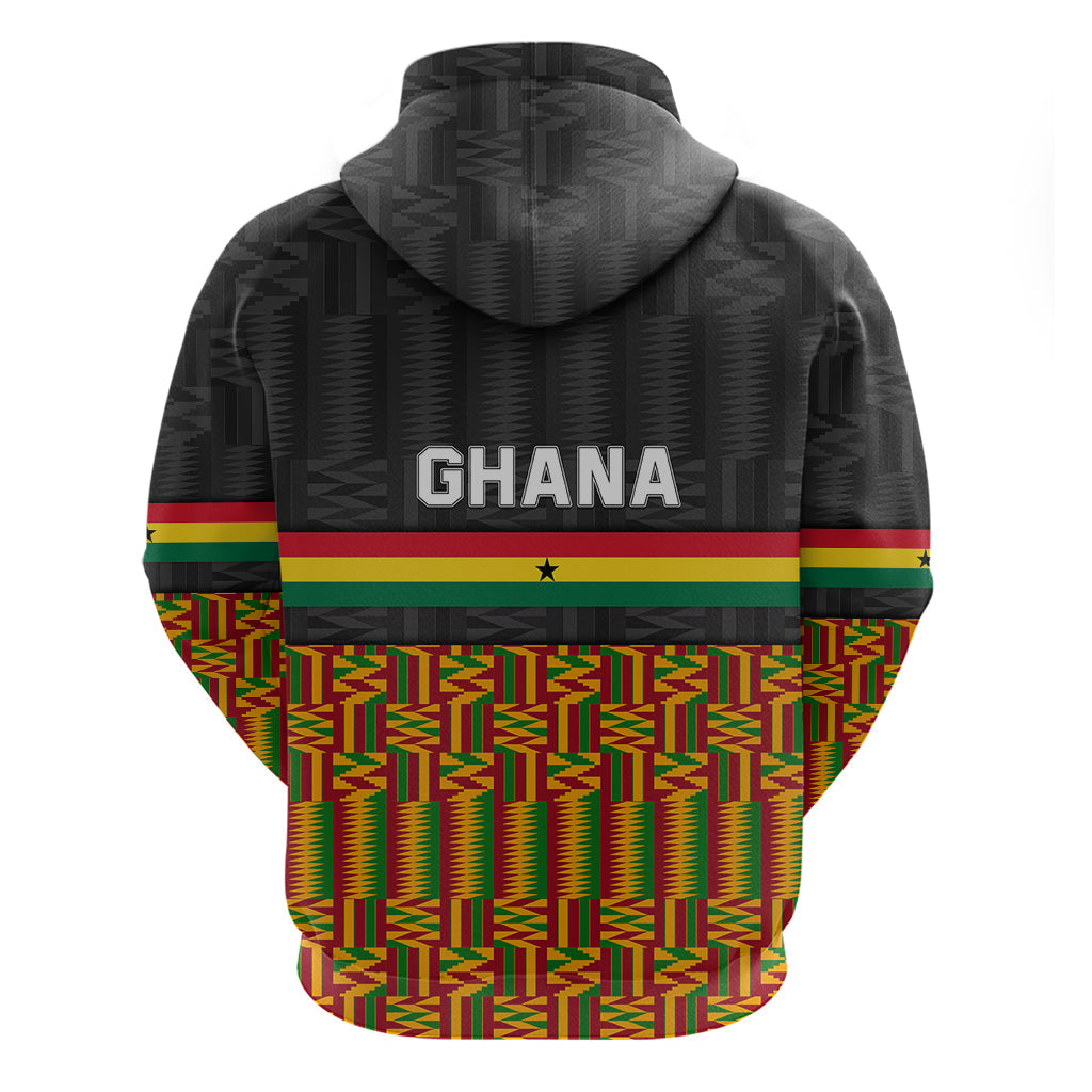 Ghana Hoodie Kente Pattern With Coat Of Arms TS06
