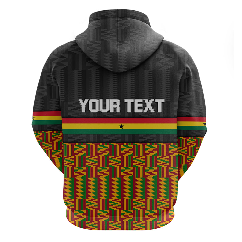 Custom Ghana Hoodie Kente Pattern With Coat Of Arms TS06