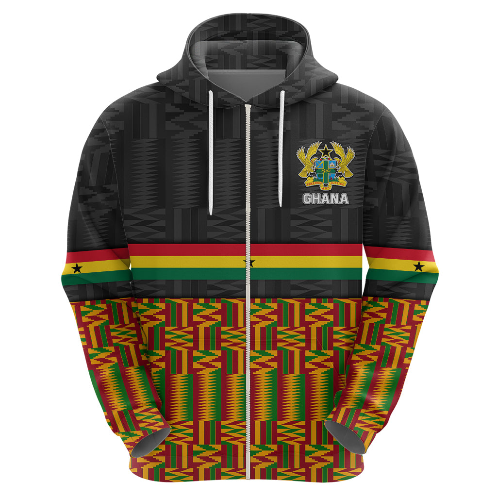 Custom Ghana Hoodie Kente Pattern With Coat Of Arms TS06