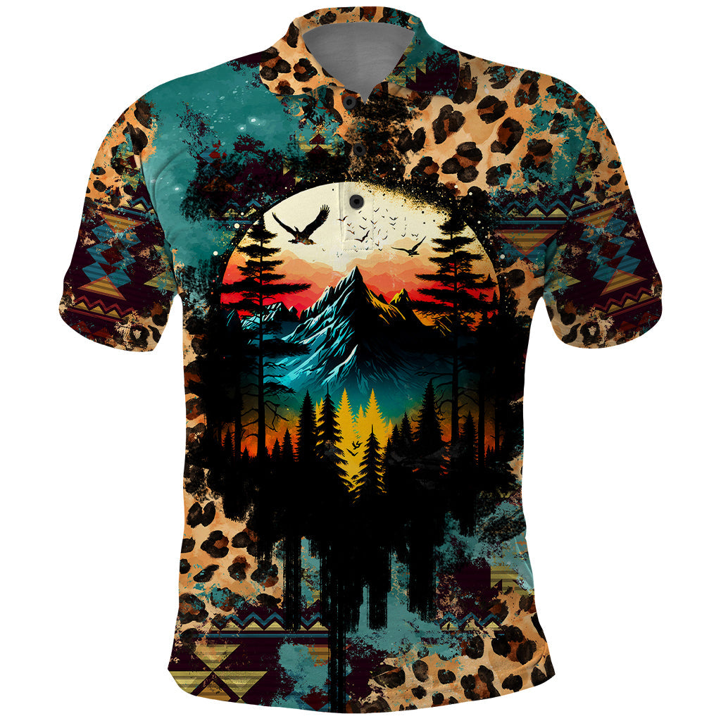 Country Girl Polo Shirt Play Me Some Mountain Music with Leoppard Pattern TS07