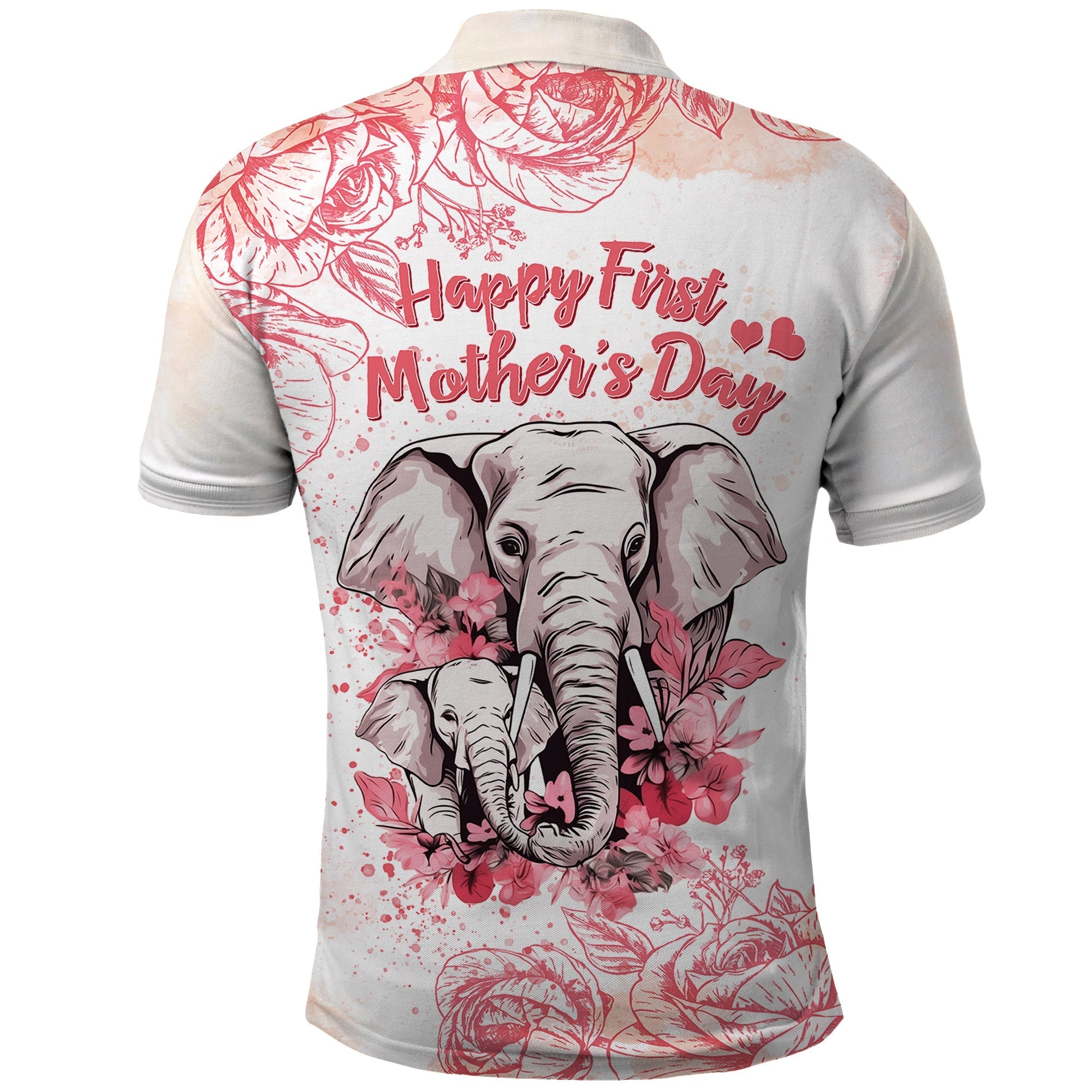 Custom Mothers Day Elephant Mom and Baby First Mother Day Polo Shirt Together TS07
