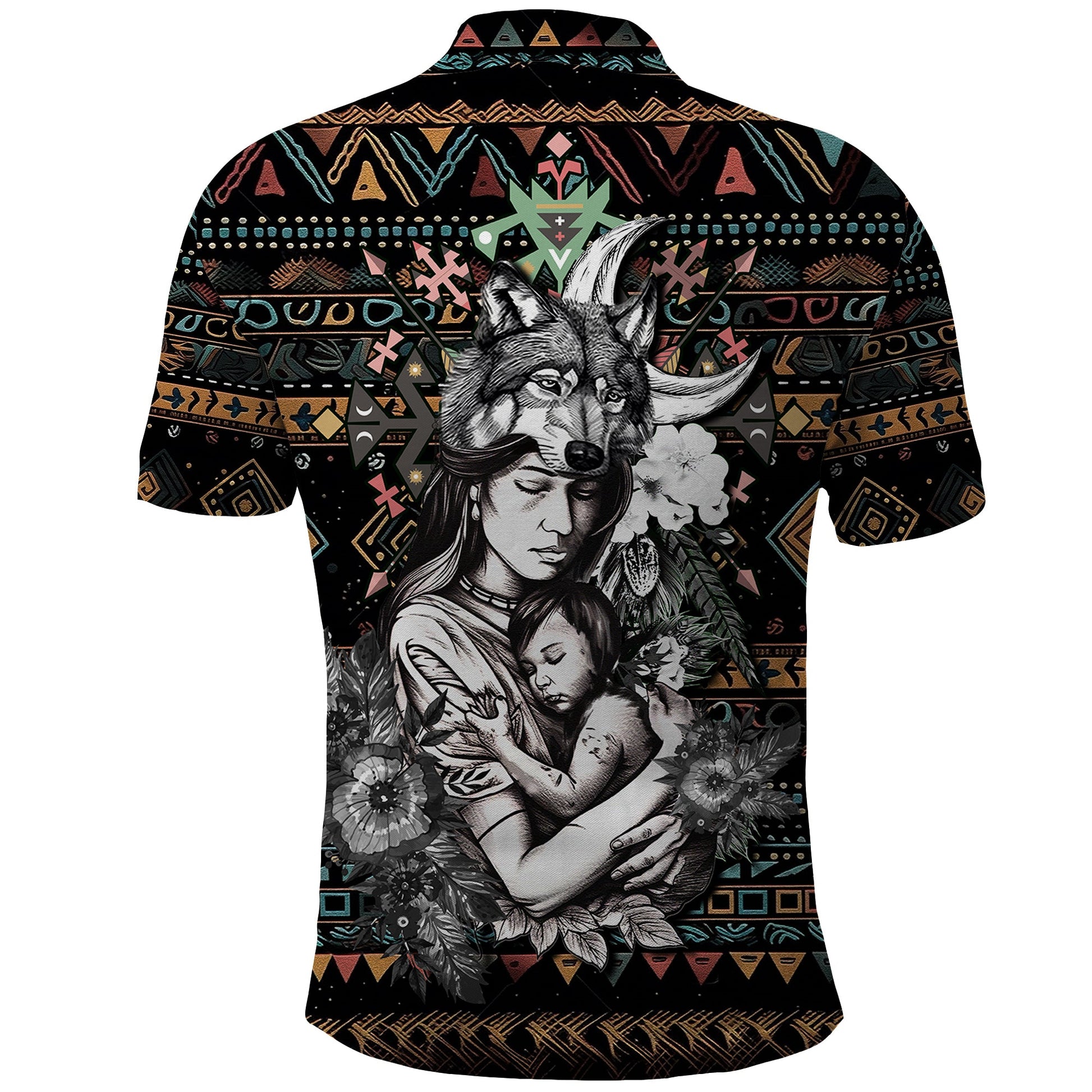 Native American Clothing In Mothers Cradle Polo Shirt TS07