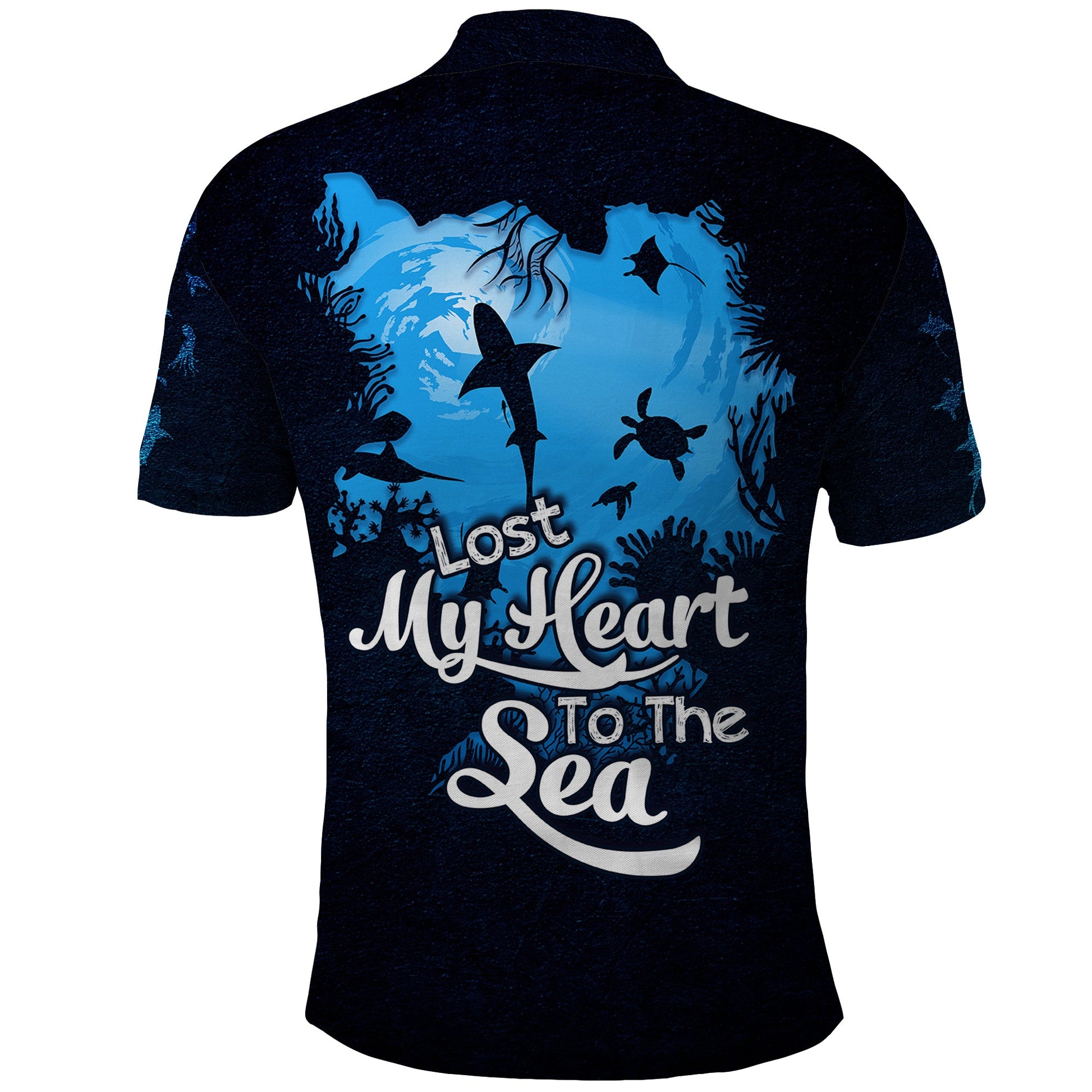World Ocean Day Polo Shirt Lost My Heart To The Sea TS07