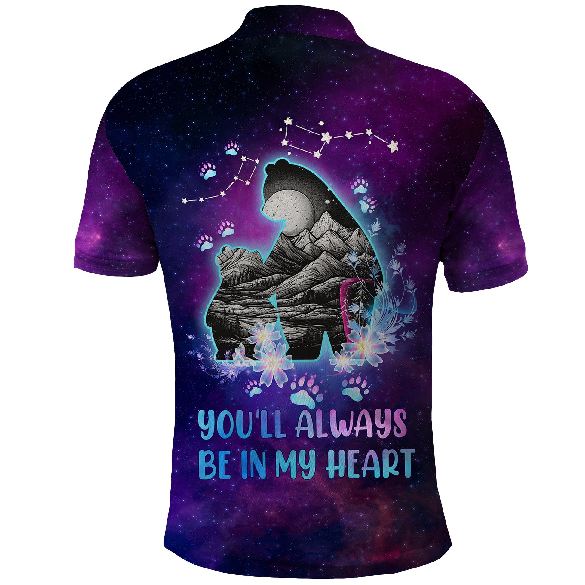 Custom Mom and Baby Polo Shirt Ursa Major Constellation TS07