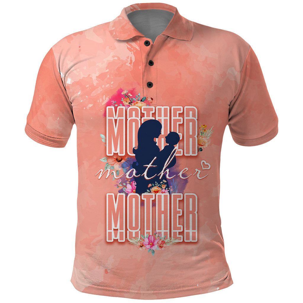 Mommy Polo Shirt Floral Pastel Style for Mother Day TS07
