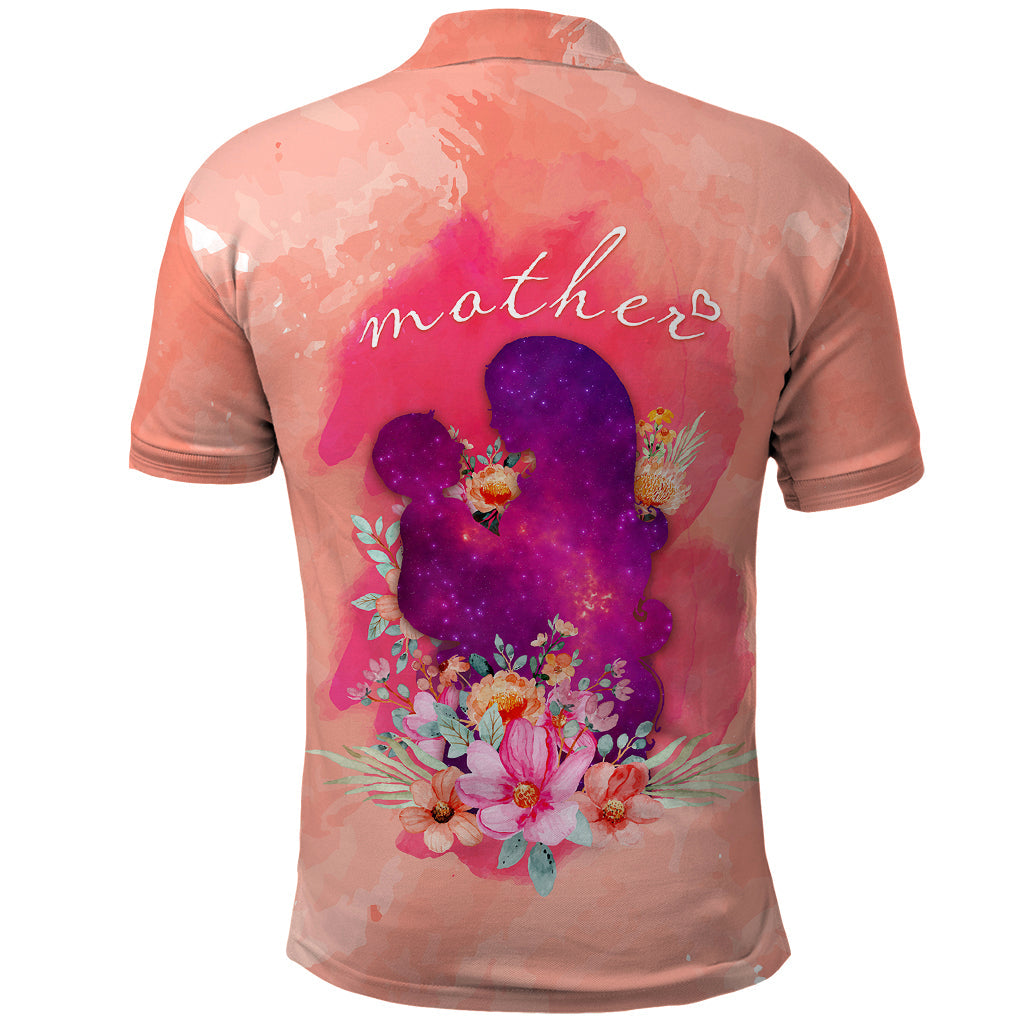 Mommy Polo Shirt Floral Pastel Style for Mother Day TS07