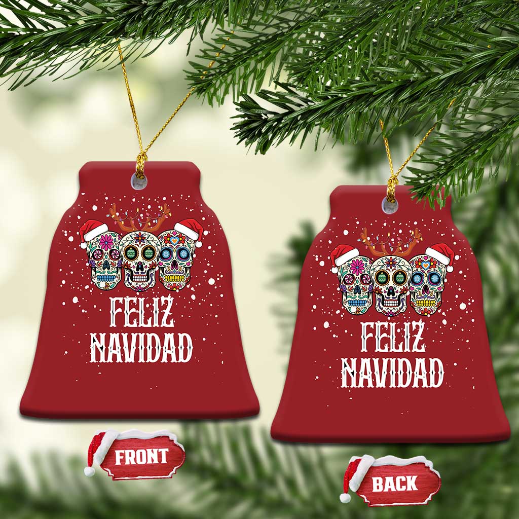 Christmas Mexico Feliz Navidad Christmas Ornament Mexican Sugar Skulls Reindeer Santa TS09