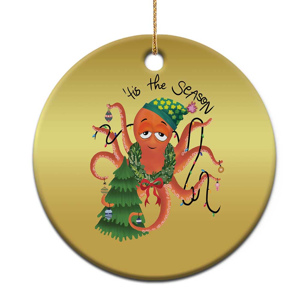 Funny Christmas Tree Octopus Tis The Season Christmas Ornament TS09