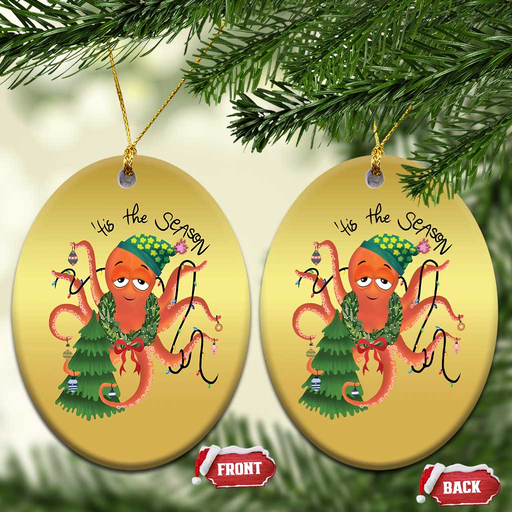 Funny Christmas Tree Octopus Tis The Season Christmas Ornament TS09