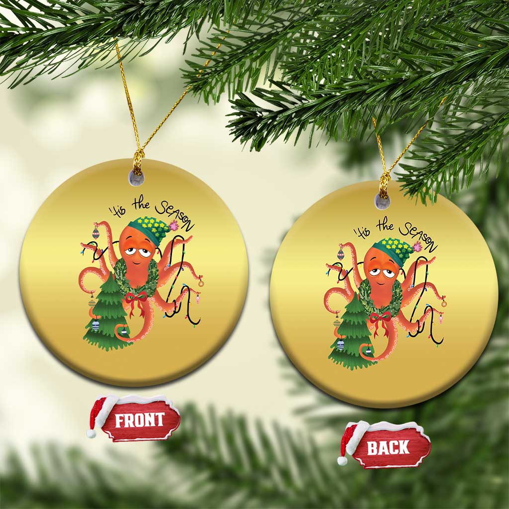 Funny Christmas Tree Octopus Tis The Season Christmas Ornament TS09