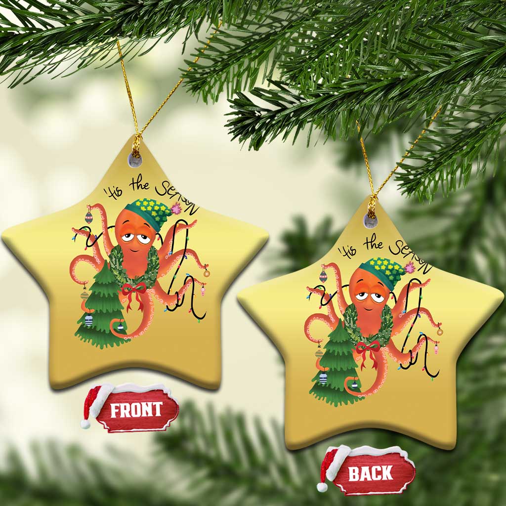 Funny Christmas Tree Octopus Tis The Season Christmas Ornament TS09