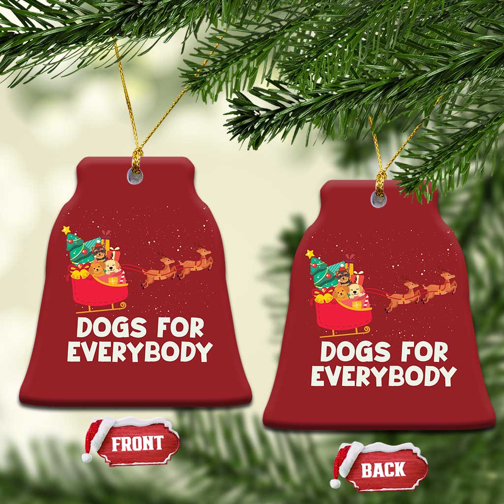 Funny Xmas Dog Christmas Ornament Dogs For Everybody Sleigh TS09