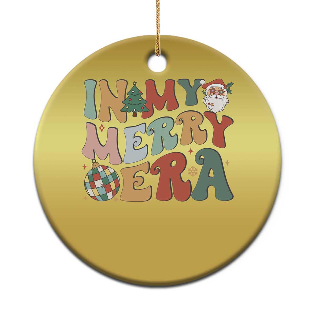 Retro Groovy Xmas Christmas Ornament In My Merry Era Santa Disco Ball TS09