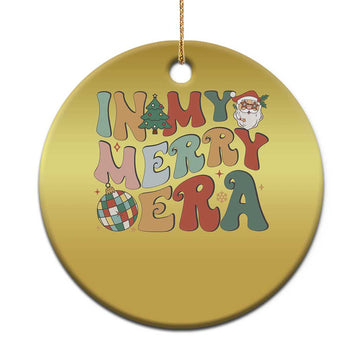 Retro Groovy Xmas Christmas Ornament In My Merry Era Santa Disco Ball TS09