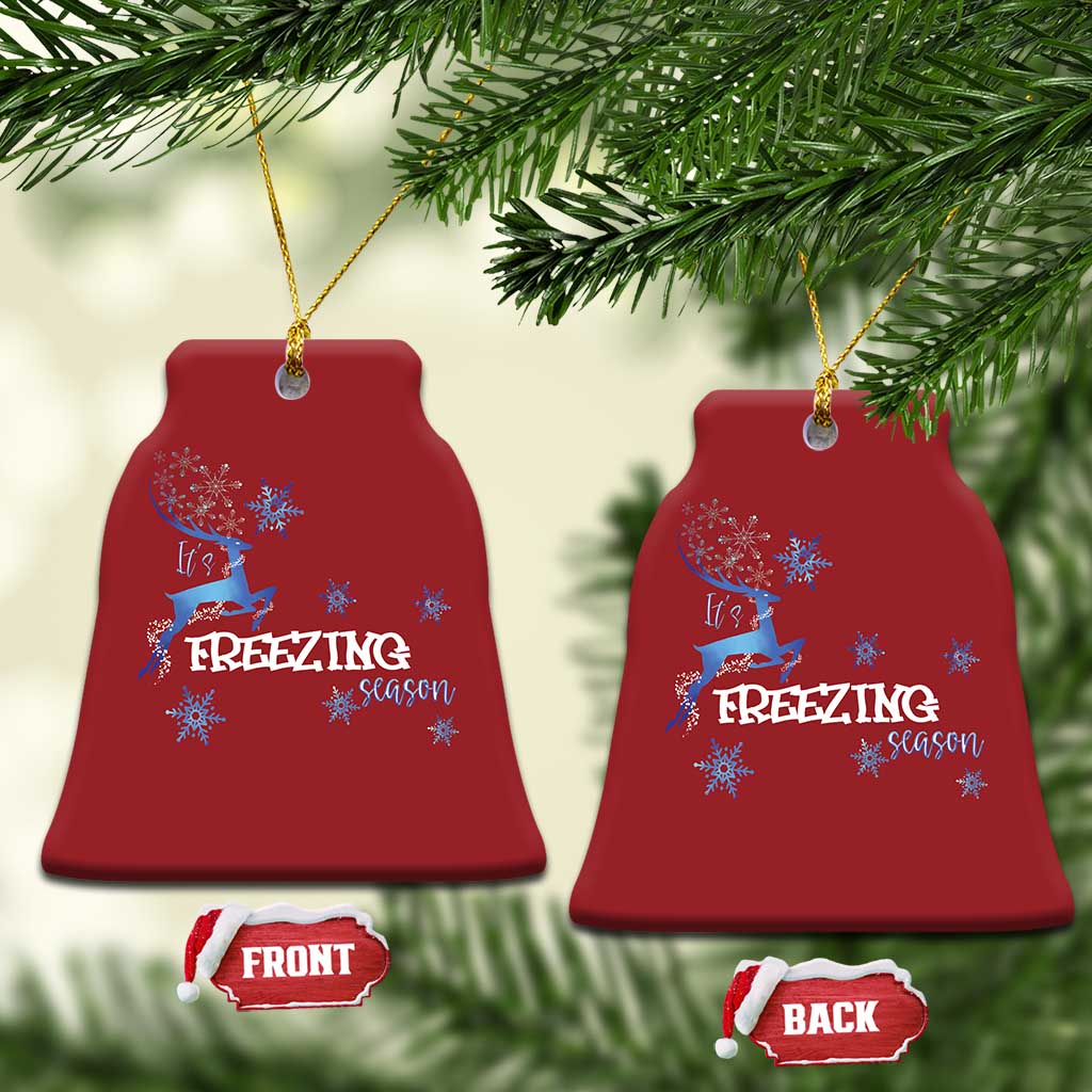 Freezing Season Christmas Reindeer Snowflake Christmas Ornament TS09