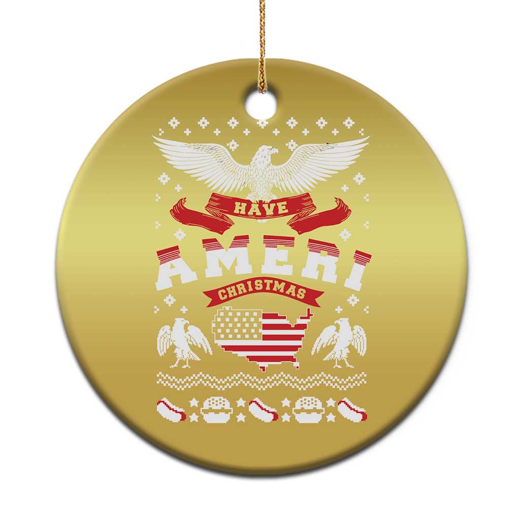 Have Ameri-Christmas USA Patriotic Eagle Xmas Christmas Ornament TS09