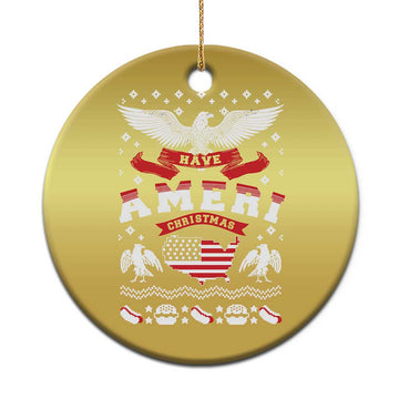 Have Ameri-Christmas USA Patriotic Eagle Xmas Christmas Ornament TS09