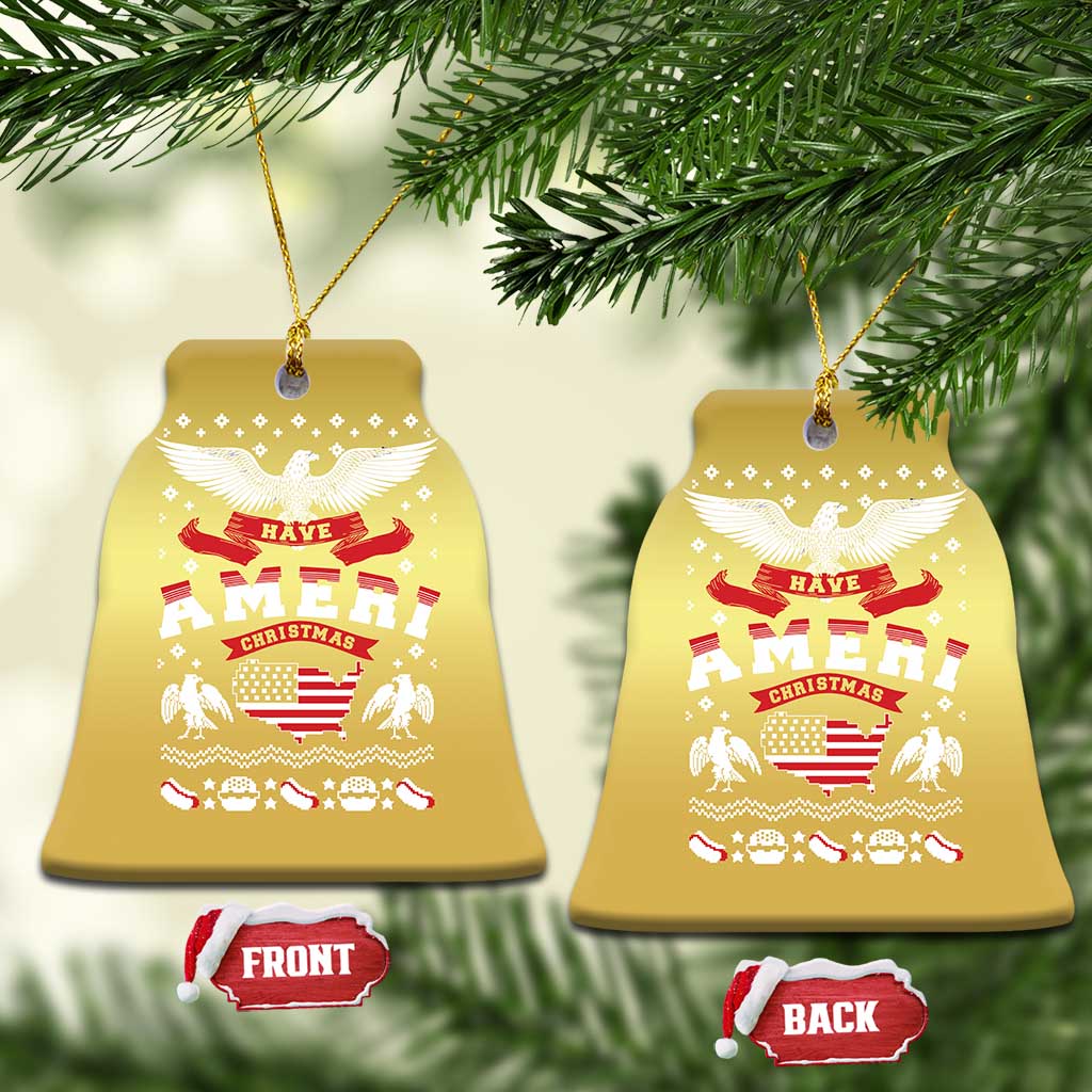 Have Ameri-Christmas USA Patriotic Eagle Xmas Christmas Ornament TS09