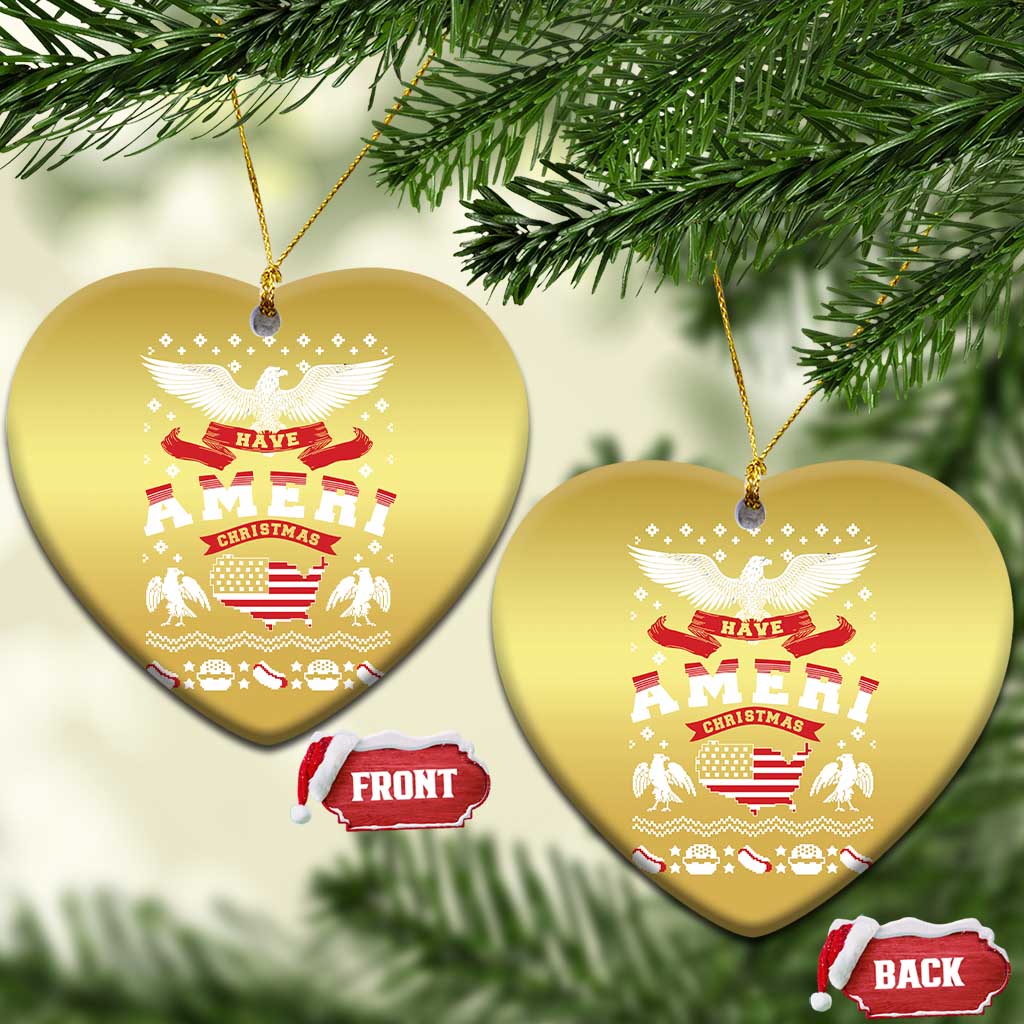 Have Ameri-Christmas USA Patriotic Eagle Xmas Christmas Ornament TS09