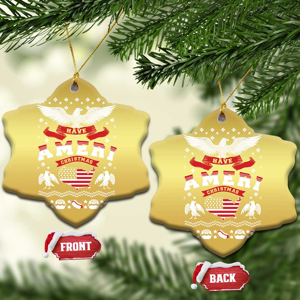 Have Ameri-Christmas USA Patriotic Eagle Xmas Christmas Ornament TS09