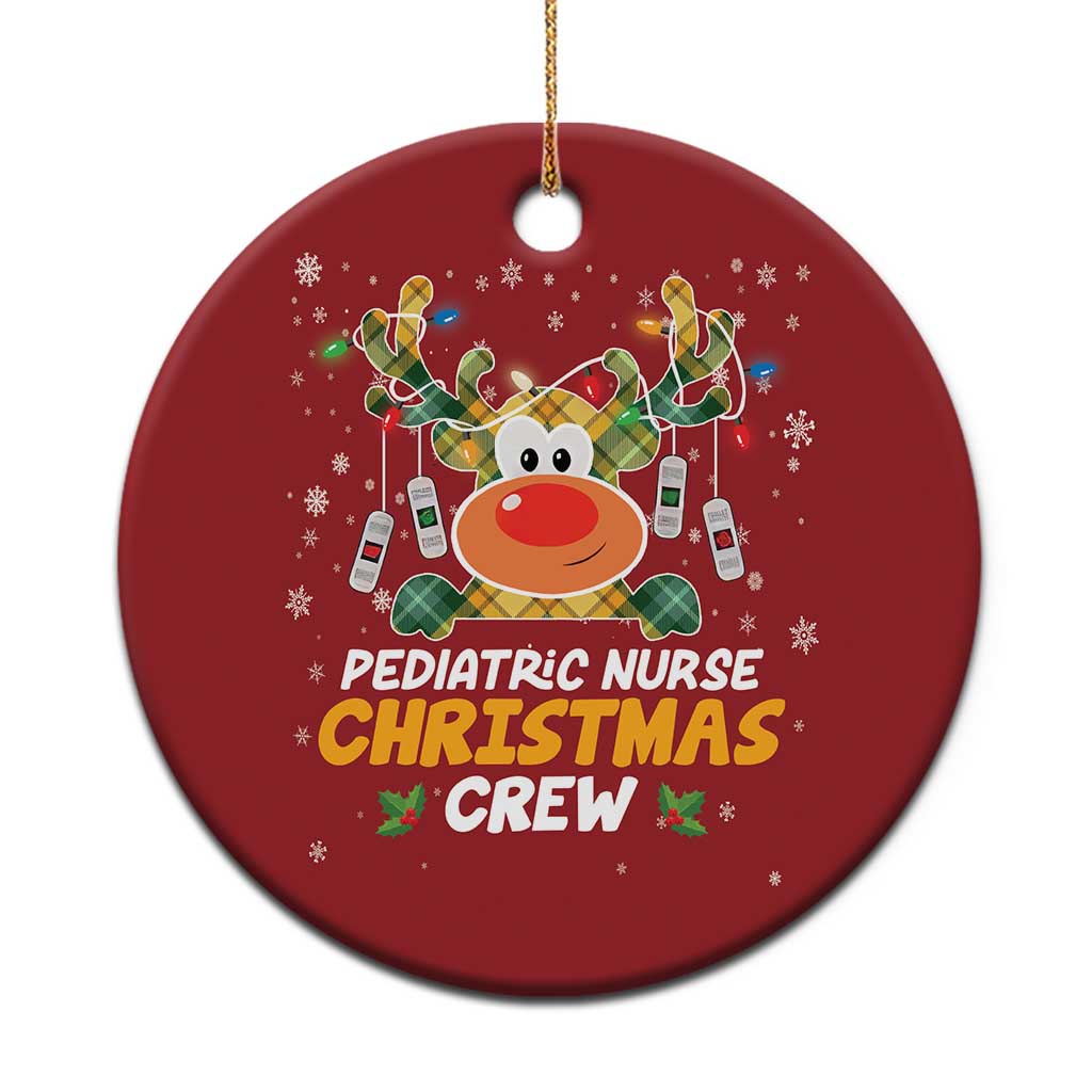 Pediatric Nurse Christmas Crew Cute Reindeer Christmas Ornament TS09