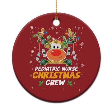 Pediatric Nurse Christmas Crew Cute Reindeer Christmas Ornament TS09