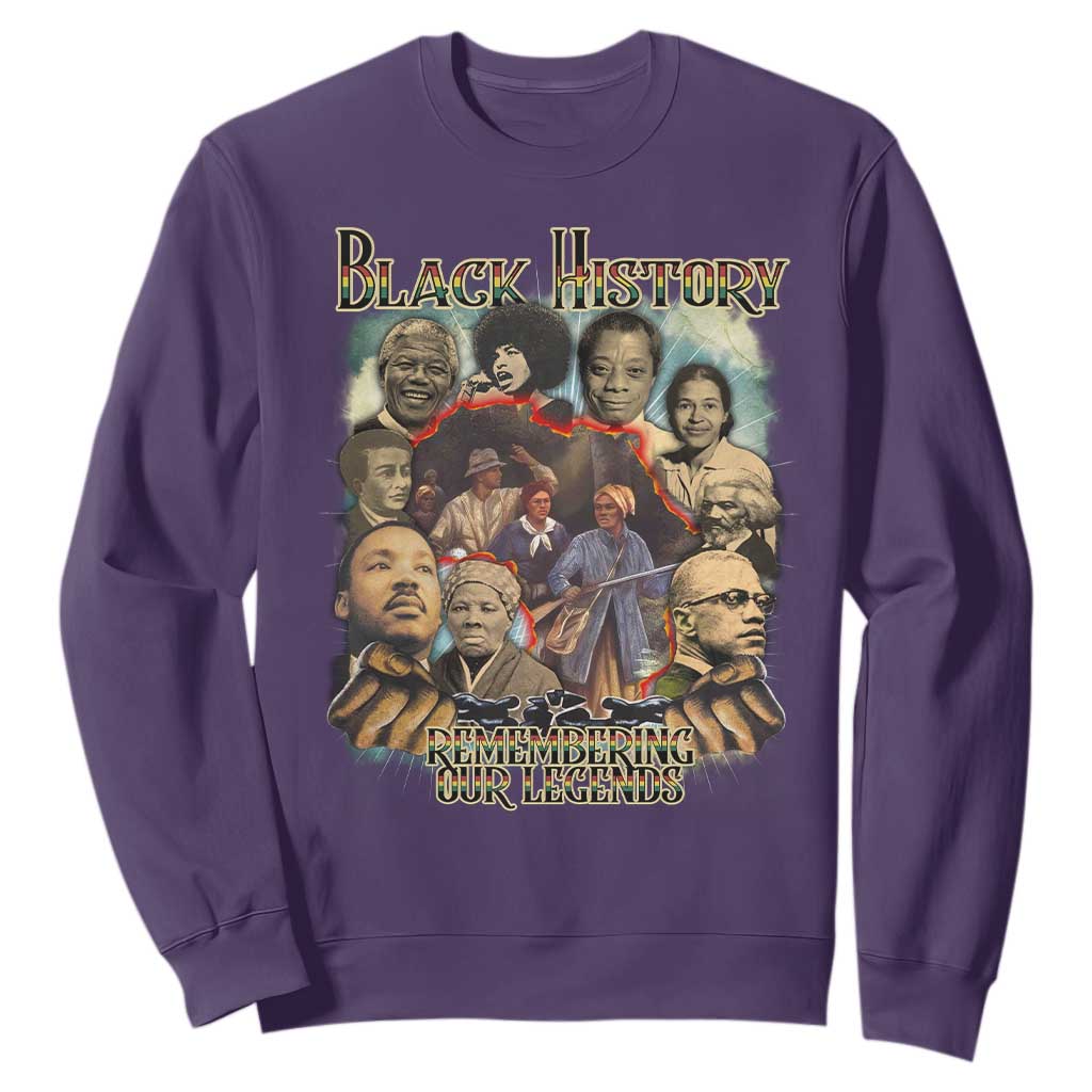 Black History Sweatshirt Remembering Our Legends Martin Malcolm Rosa Harriet Frederick TS09