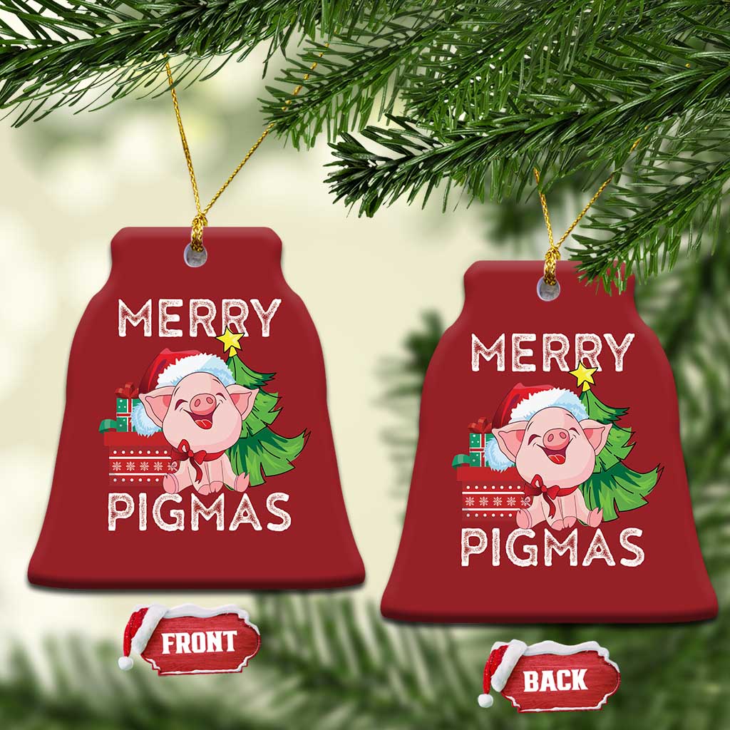 Merry Pigmas Cute Pig Santa Xmas Farmer Christmas Ornament TS09