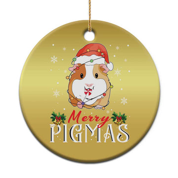 Merry Pigmas Christmas Cute Guinea Pig Christmas Ornament TS09