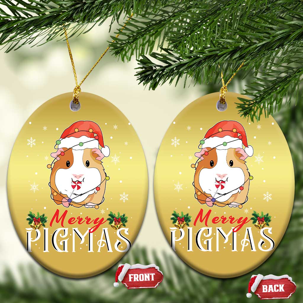 Merry Pigmas Christmas Cute Guinea Pig Christmas Ornament TS09