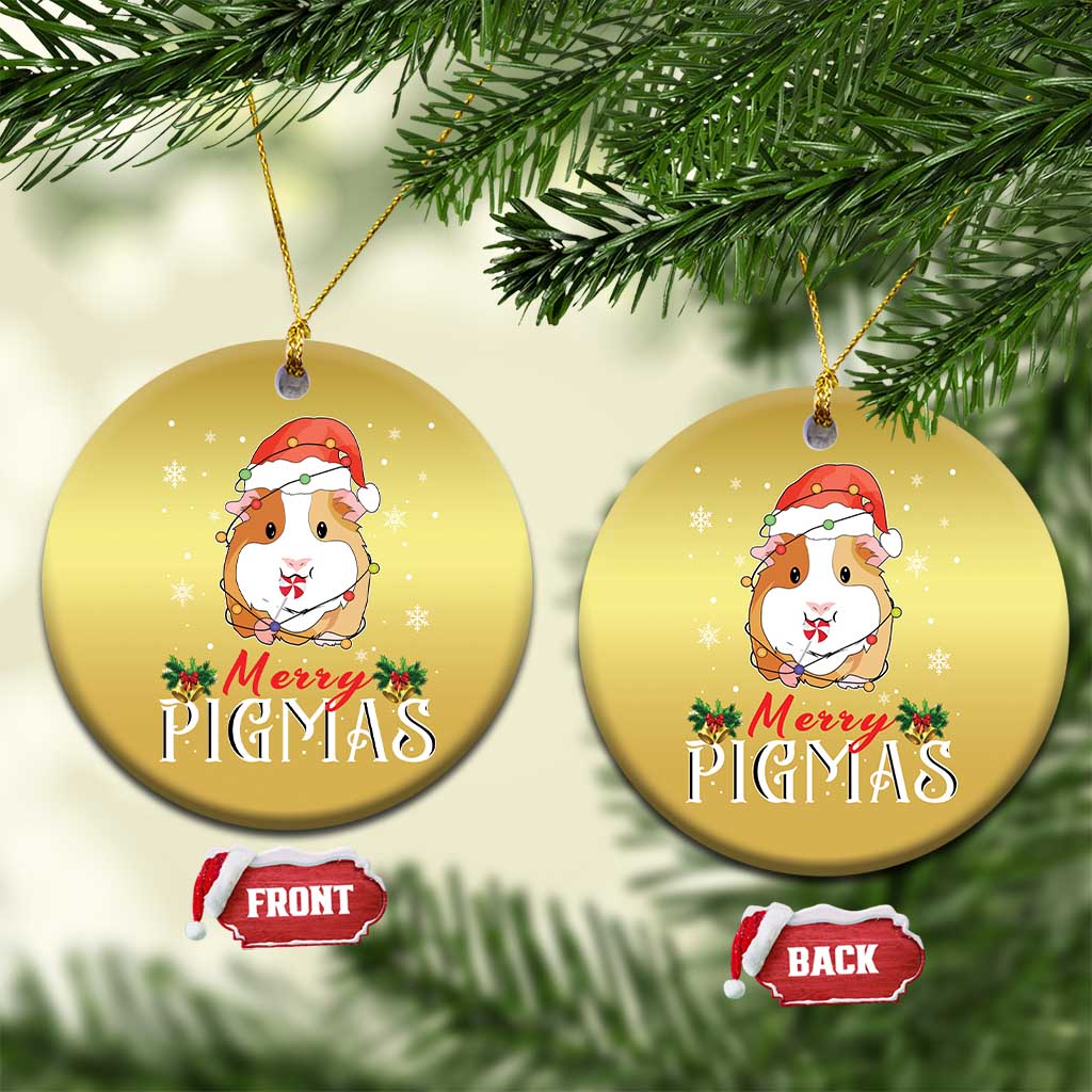 Merry Pigmas Christmas Cute Guinea Pig Christmas Ornament TS09