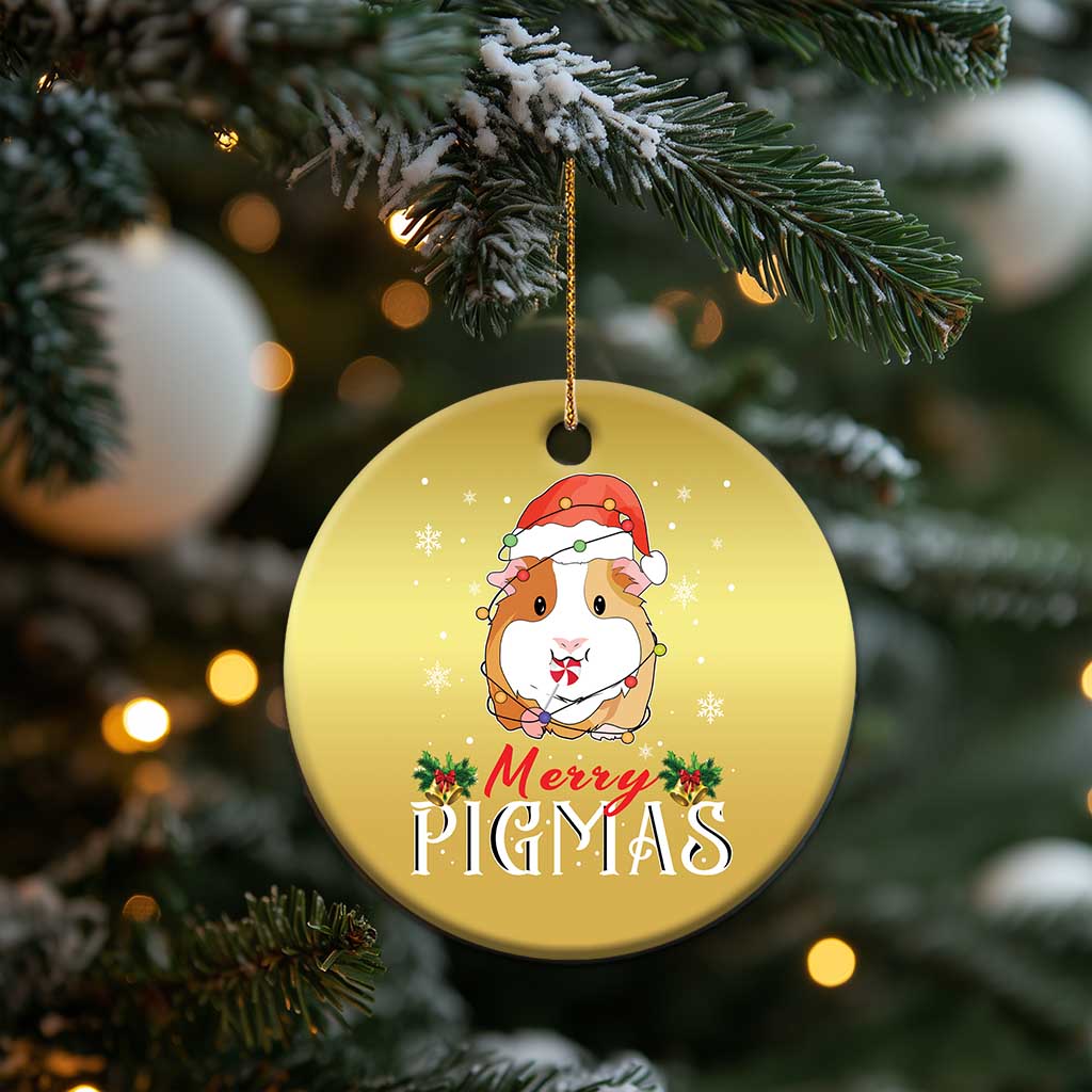 Merry Pigmas Christmas Cute Guinea Pig Christmas Ornament TS09