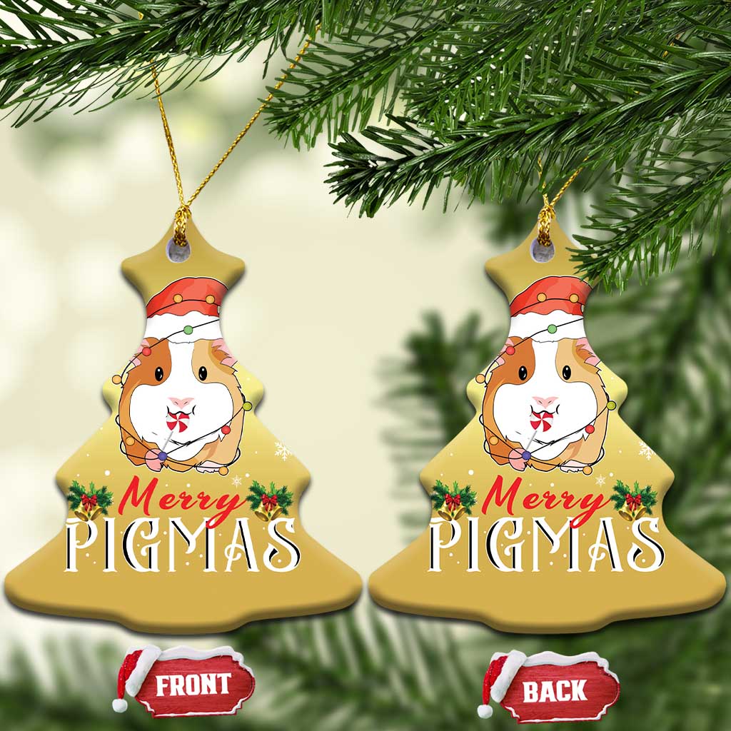 Merry Pigmas Christmas Cute Guinea Pig Christmas Ornament TS09