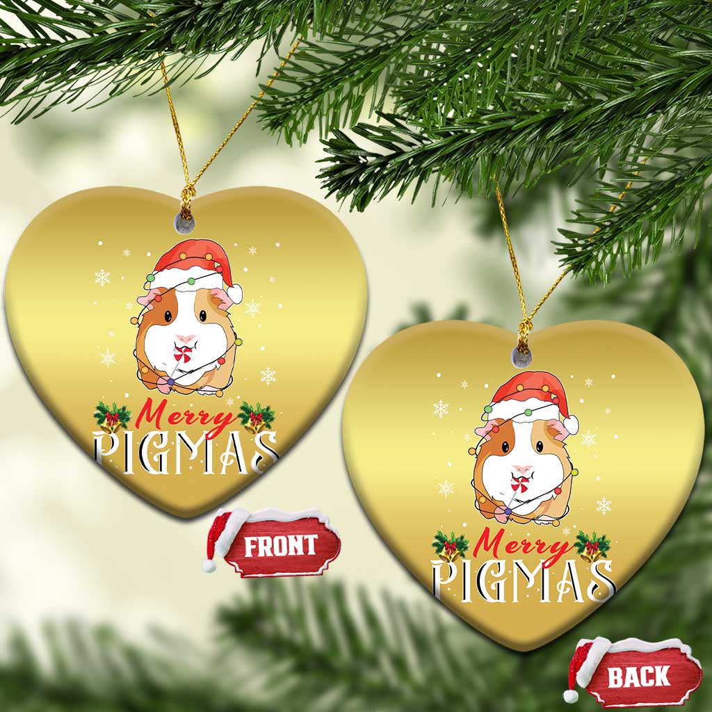 Merry Pigmas Christmas Cute Guinea Pig Christmas Ornament TS09