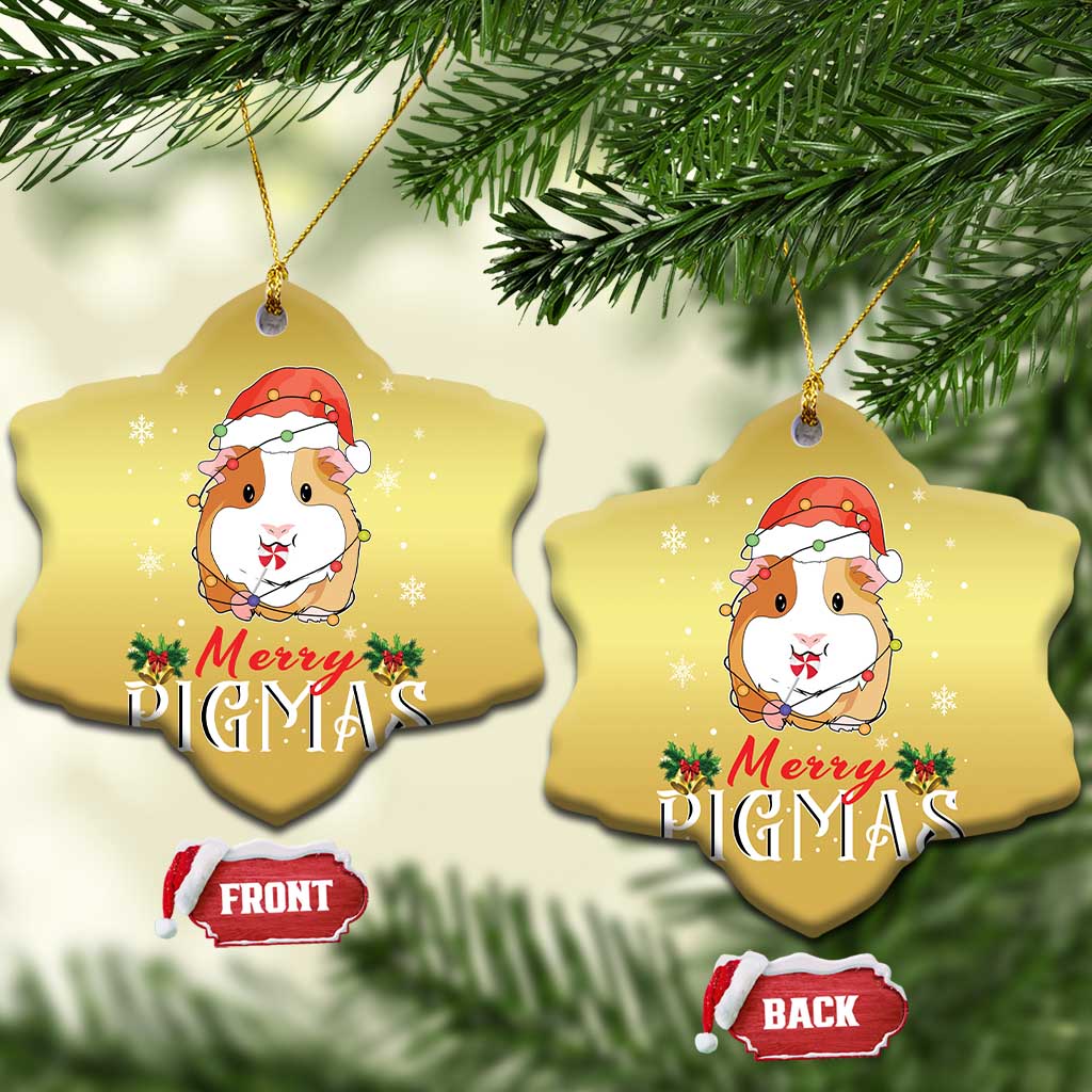 Merry Pigmas Christmas Cute Guinea Pig Christmas Ornament TS09