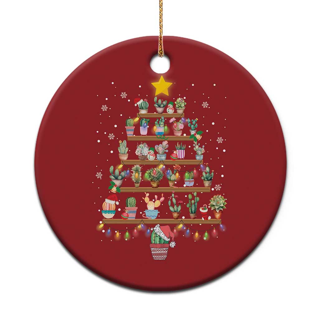 Succulent Christmas Tree Cactus Gardener Christmas Ornament TS09