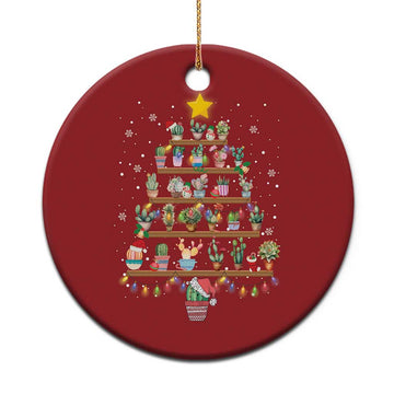 Succulent Christmas Tree Cactus Gardener Christmas Ornament TS09
