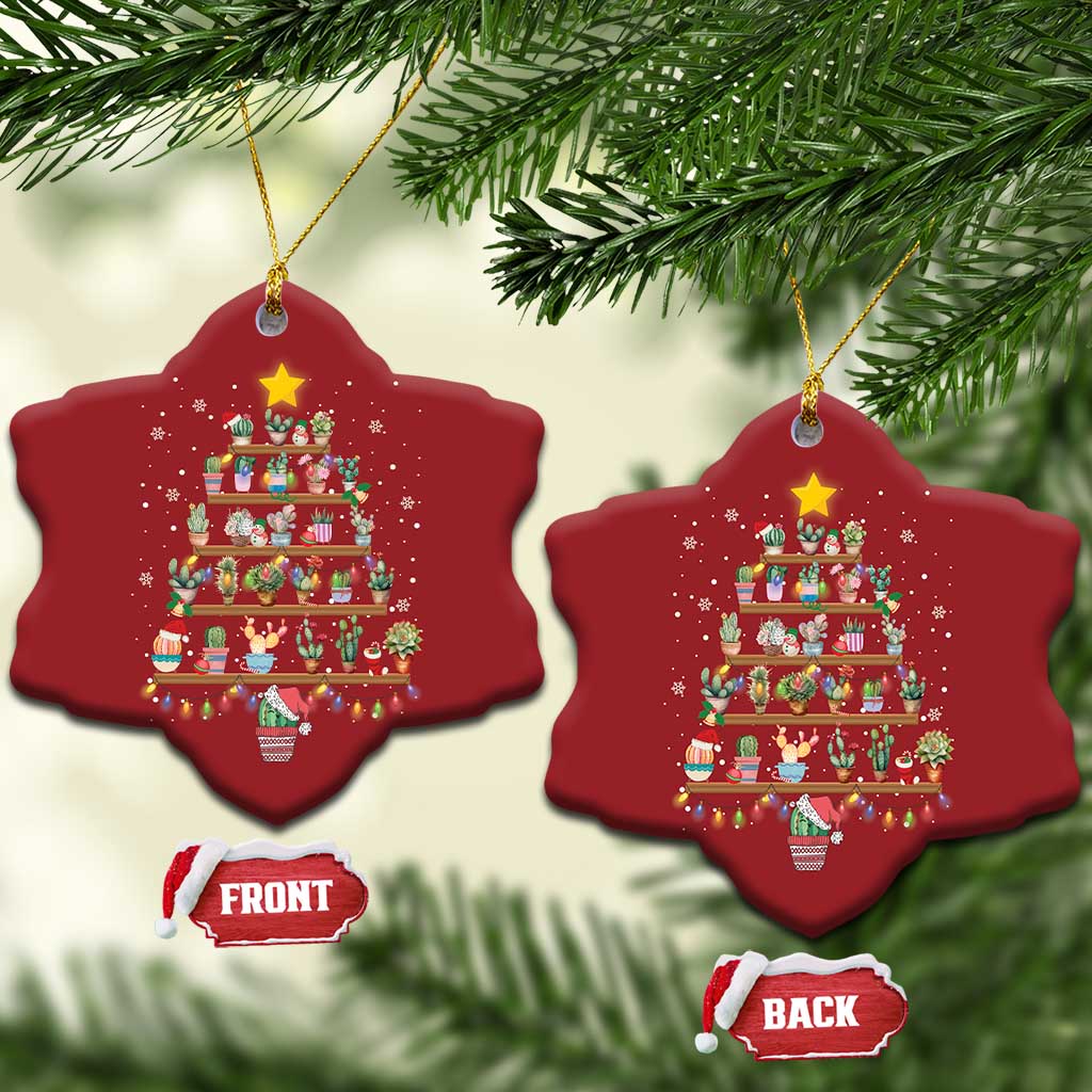 Succulent Christmas Tree Cactus Gardener Christmas Ornament TS09