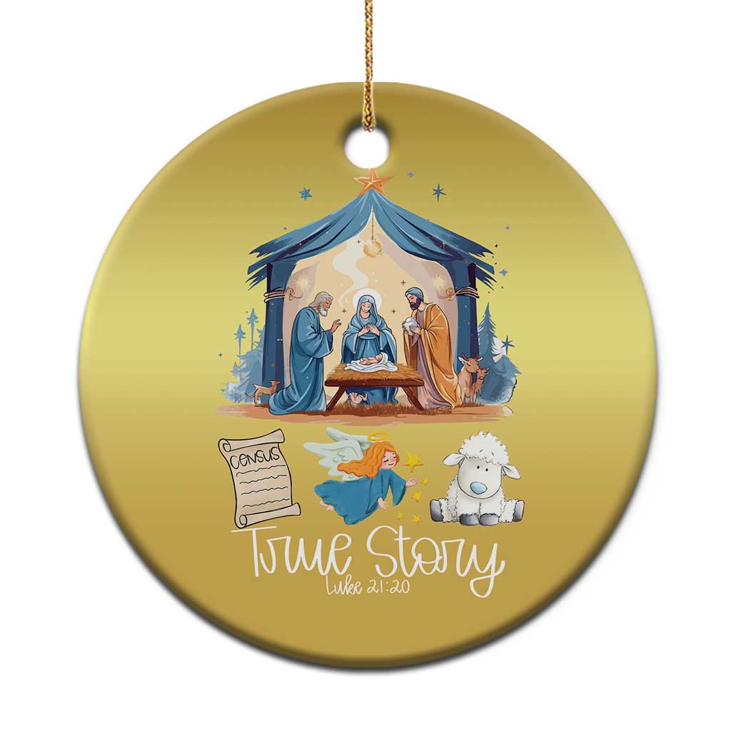 True Story Nativity Christmas Baby God Jesus Christian Christmas Ornament TS09