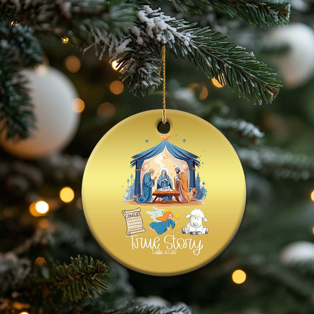 True Story Nativity Christmas Baby God Jesus Christian Christmas Ornament TS09