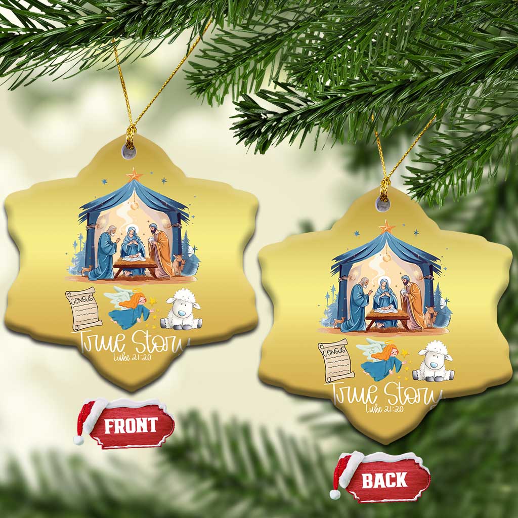 True Story Nativity Christmas Baby God Jesus Christian Christmas Ornament TS09