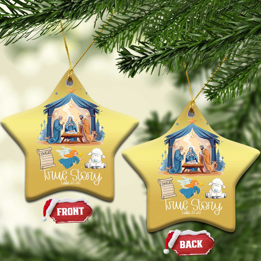 True Story Nativity Christmas Baby God Jesus Christian Christmas Ornament TS09