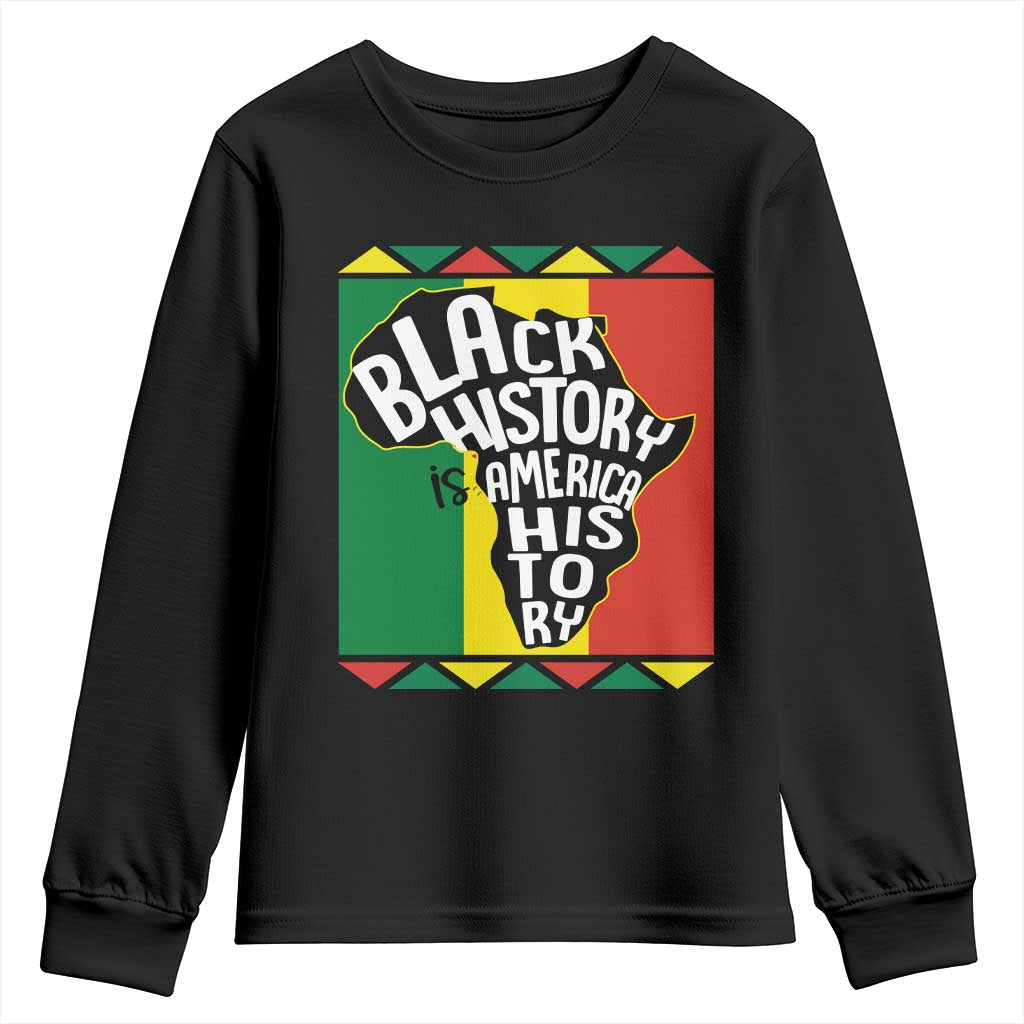 African American Pride Youth Sweatshirt Black History Is American History Patriotic TS09