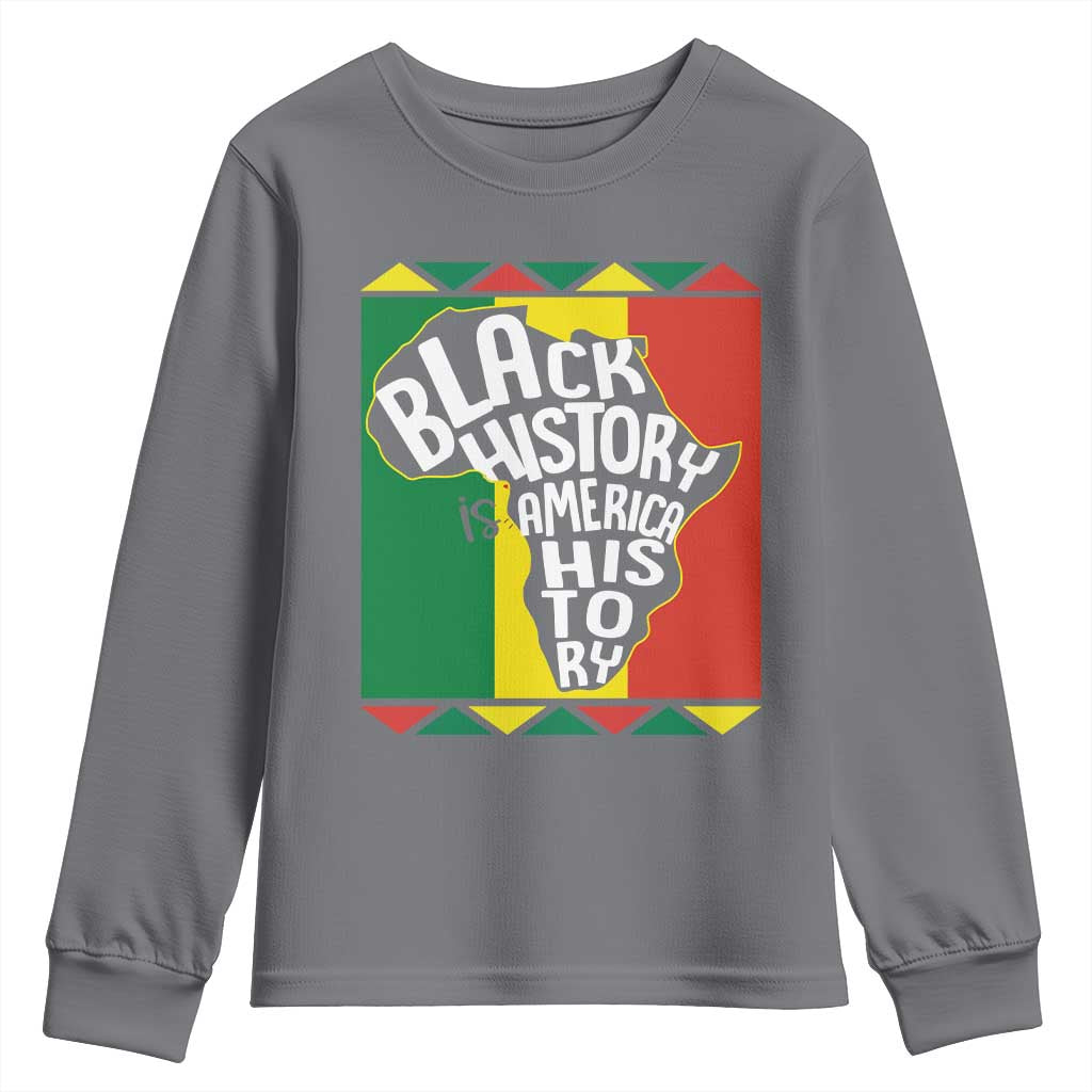 African American Pride Youth Sweatshirt Black History Is American History Patriotic TS09