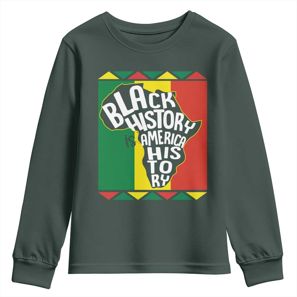 African American Pride Youth Sweatshirt Black History Is American History Patriotic TS09
