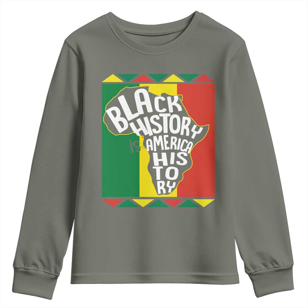 African American Pride Youth Sweatshirt Black History Is American History Patriotic TS09