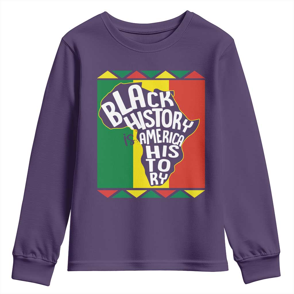 African American Pride Youth Sweatshirt Black History Is American History Patriotic TS09
