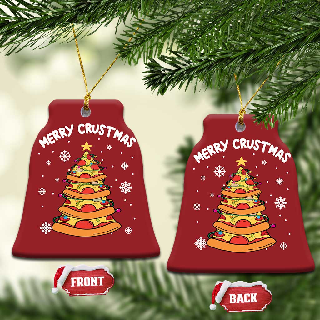 Funny Xmas Pizza Lover Christmas Ornament Merry Crustmas Pizza Christmas Tree TS09