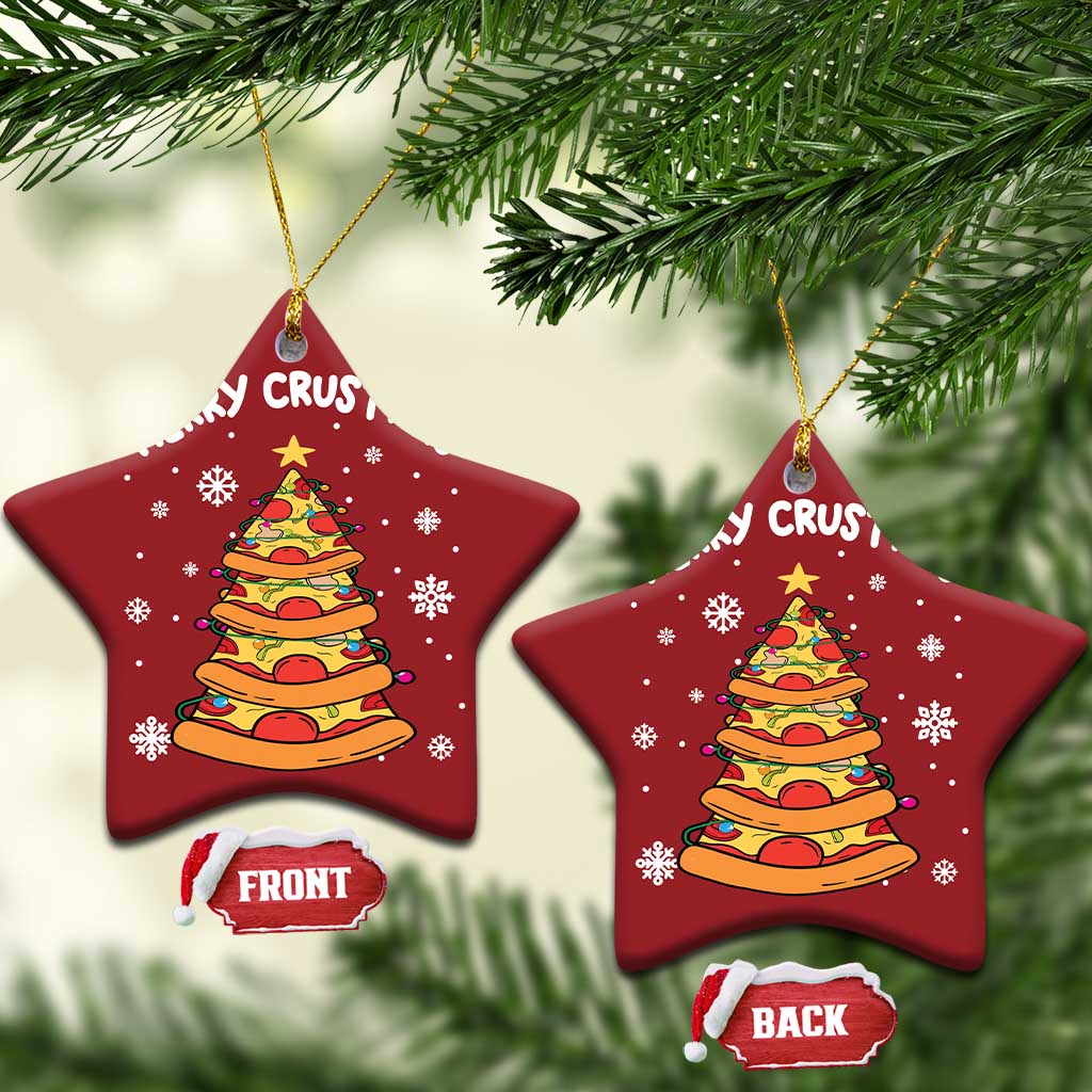 Funny Xmas Pizza Lover Christmas Ornament Merry Crustmas Pizza Christmas Tree TS09