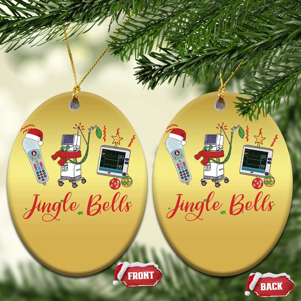 Xmas Nurse Christmas Ornament Jingle Bells Telemetry Respiratory Therapist TS09